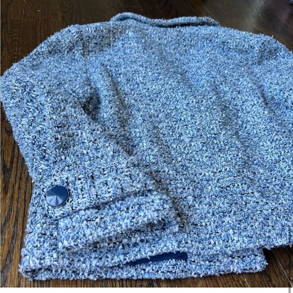 Chicos Open Front Tweed Jacket Size 2 - Picture 7 of 11